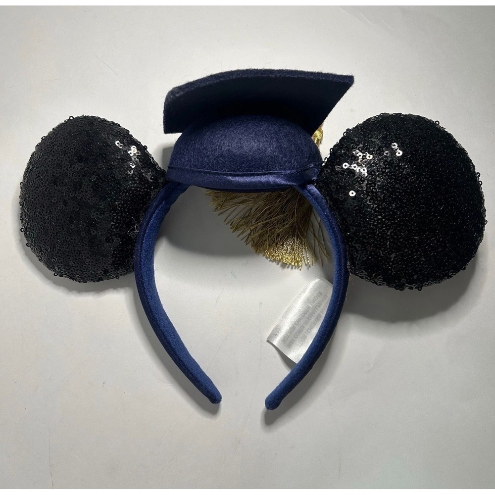 Disney Parks Mickey Mouse Graduation Ears Headband Class of 2019 Sequin